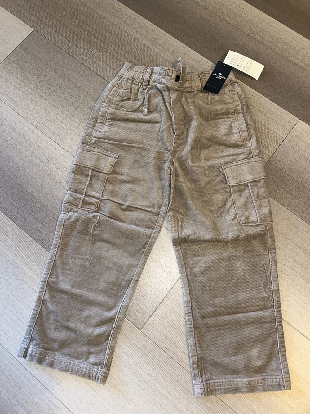 abercrombie kids Beige Corduroy Baggy Pants